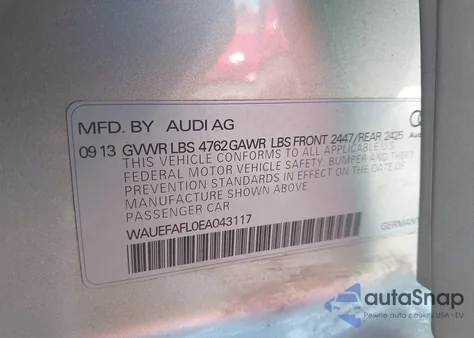 2014 Audi A4 2.0T Premium z USA, uszkodzony, nr VIN WAUEFAFL0EA043117